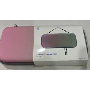 Nintendo Switch 2 (2025). The case features a pink & green gradient hard shell